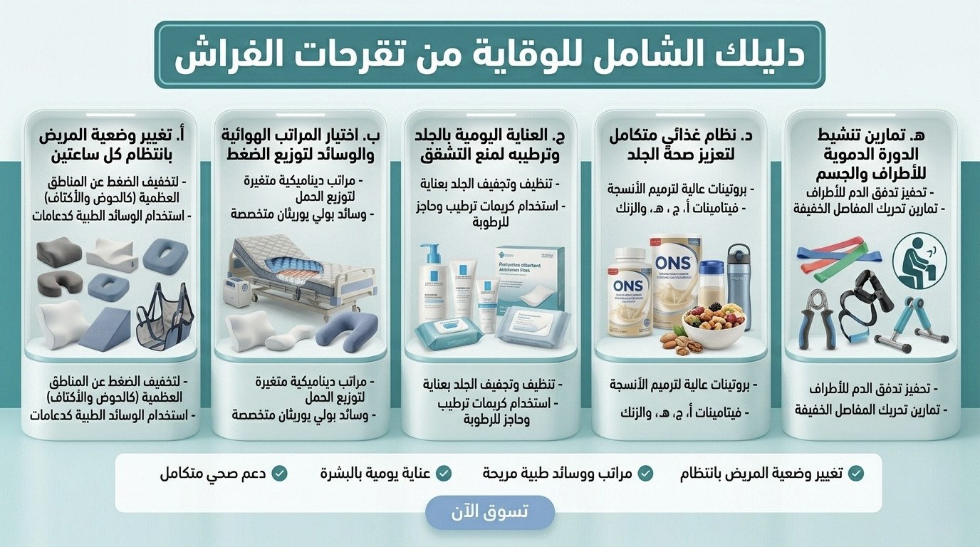كيفية الوقاية من تقرحات الفراش لدى المرضى
