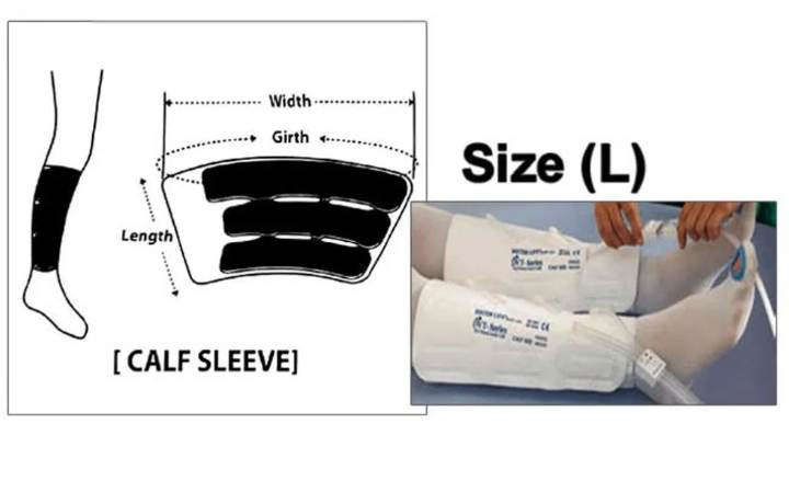 ? كفة ساق لجهاز DVT – مقاس L | Non-Woven Calf Cuff (حتى 77 سم)