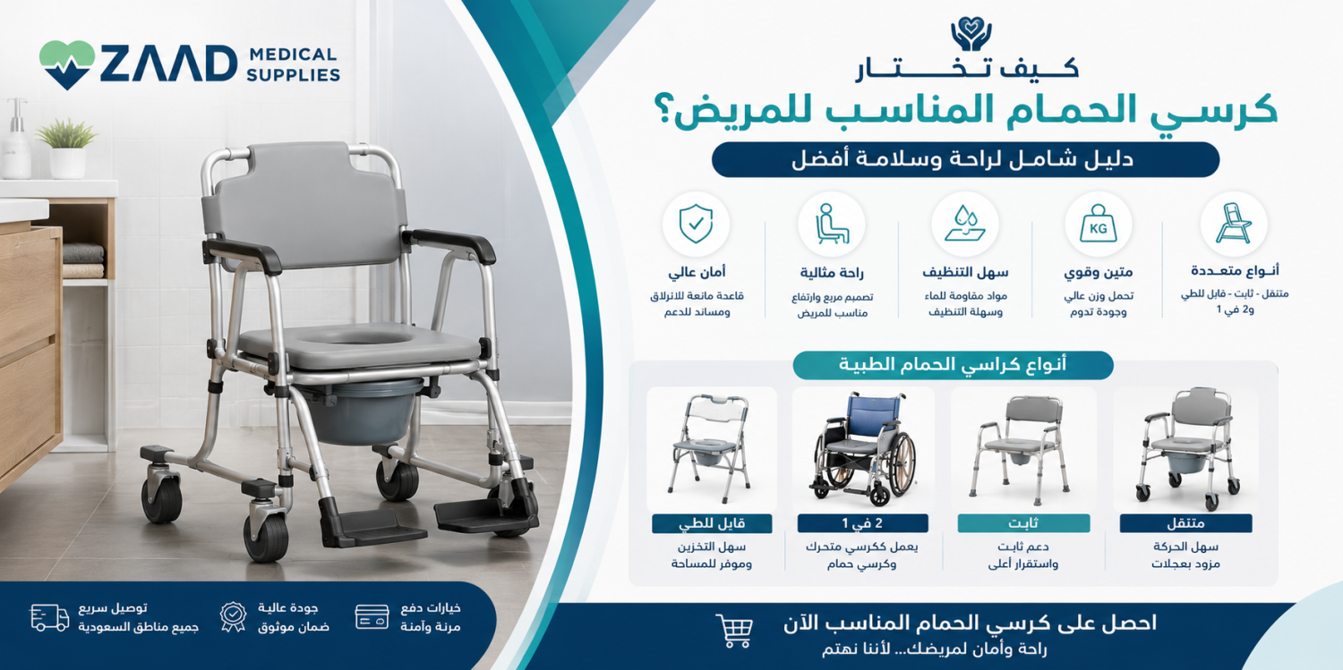 كيف تختار كرسي الحمام المناسب للمريض؟ دليل شامل لراحة وسلامة أفضل